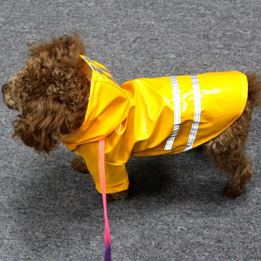 Summer Outdoor Puppy Pet Rain Coat S-XL Hoody Waterproof Jackets PU Raincoat for Dogs Cats Apparel Clothes