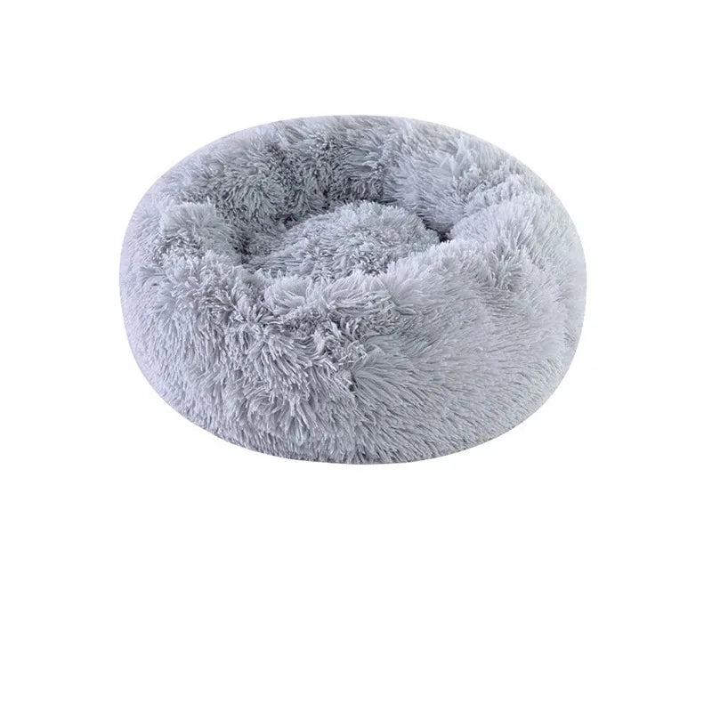 Soft Pet Cat Dog Round Bed Pad Plush Warm Faux Fur