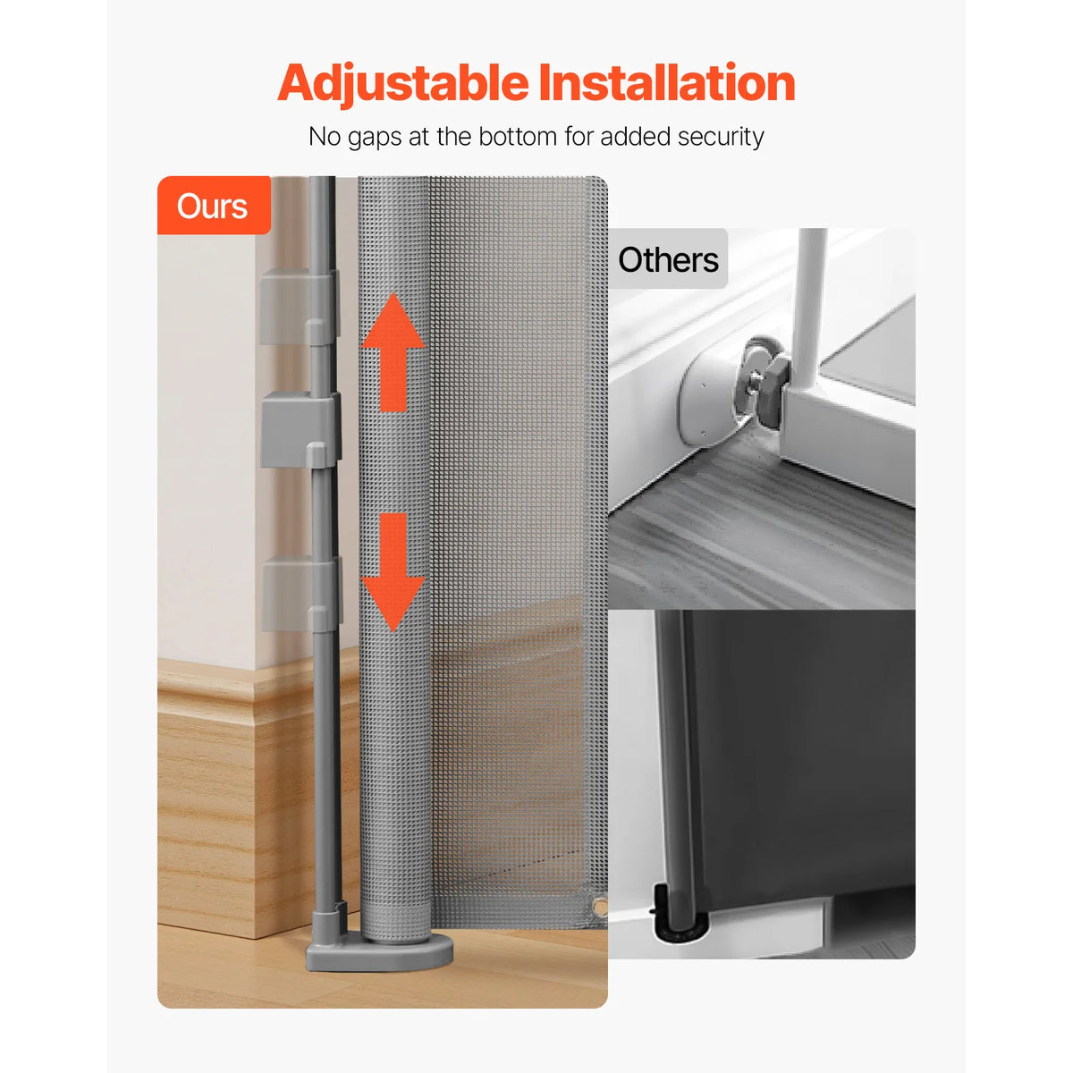 SucceBuy 55/71/110in Retractable Gate 34in Tall