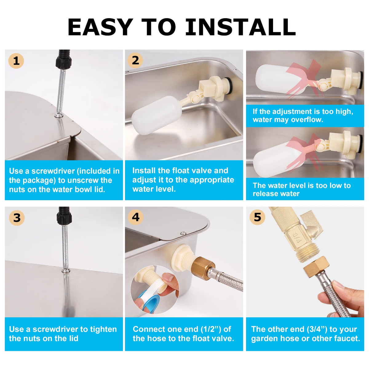 Automatic Outdoor Dog Water Dispenser Self-Filling