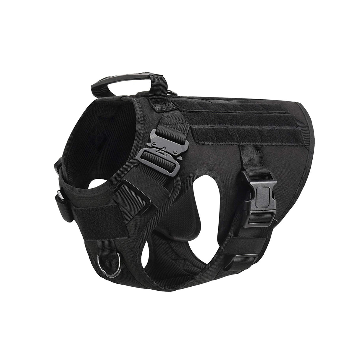 Tactical Dog Harness Collar Leash Molle Pouches For Medium Large Dogs