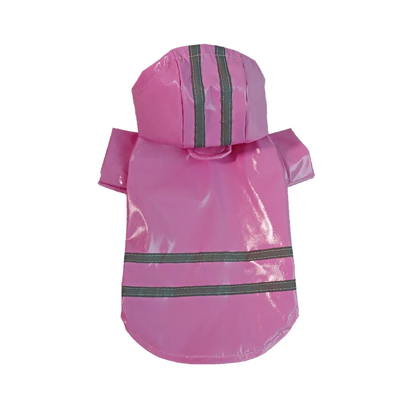 Summer Outdoor Puppy Pet Rain Coat S-XL Hoody Waterproof Jackets PU Raincoat for Dogs Cats Apparel Clothes