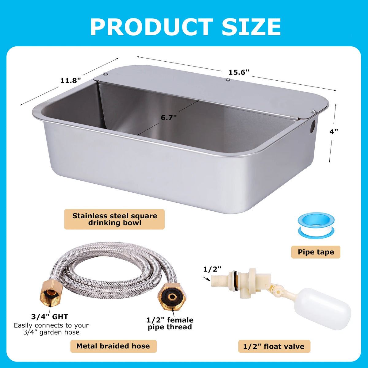 Automatic Outdoor Dog Water Dispenser Self-Filling