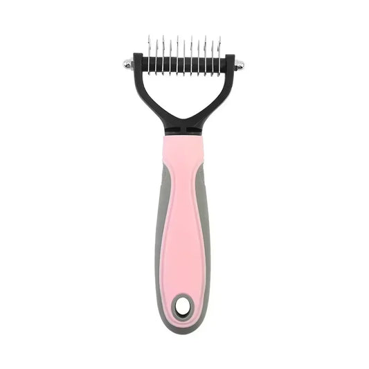 Double Sided Stainless Steel Pet Grooming Brush Dog Cat Hair Remover And Detangler