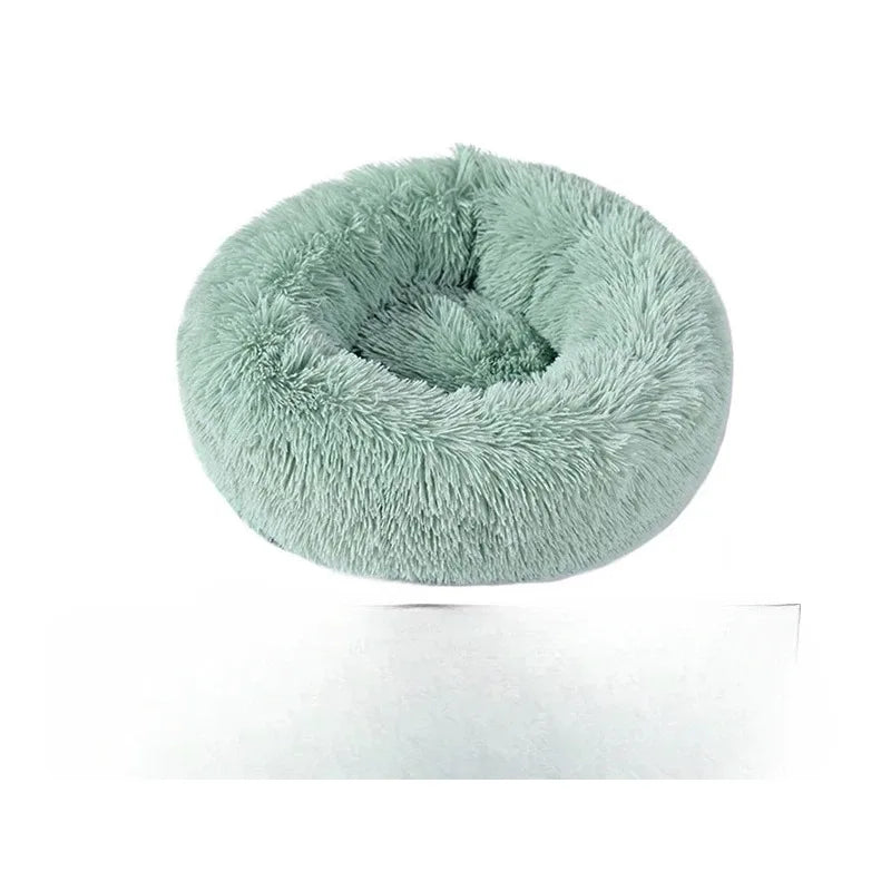 Soft Pet Cat Dog Round Bed Pad Plush Warm Faux Fur