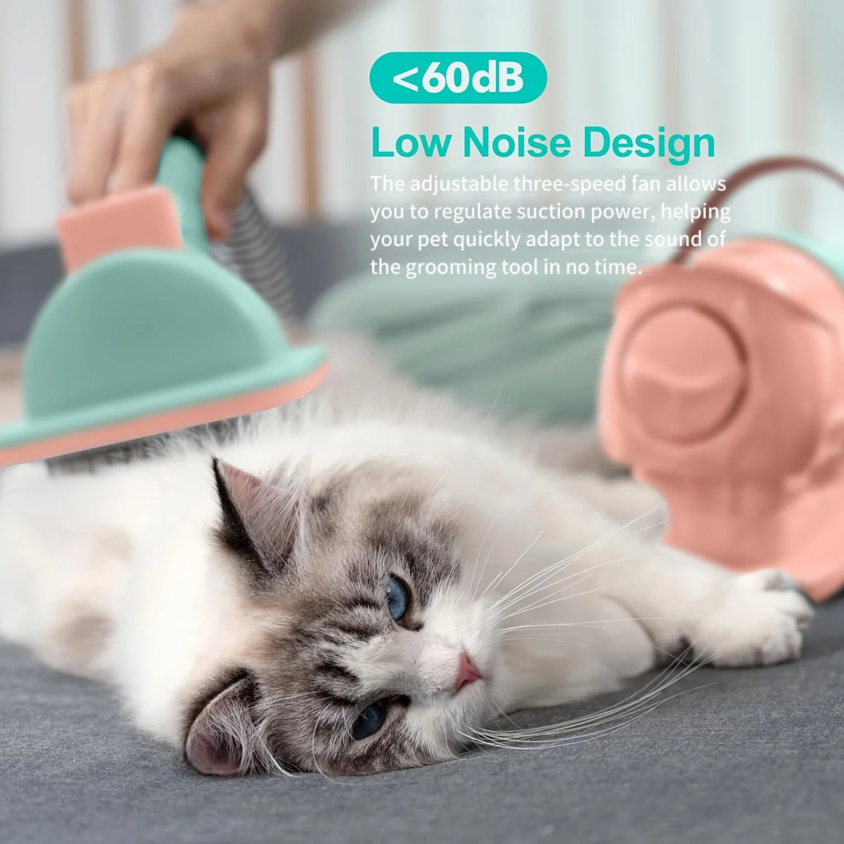 Pet Grooming Vacuum Kit: Powerful vacuum suction removes 99% of pet hair; includes a professional clipper; a versatile grooming tool suitable for dogs, cats, and other animals