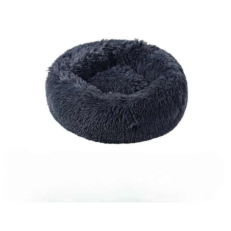 Soft Pet Cat Dog Round Bed Pad Plush Warm Faux Fur